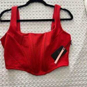 Women’s Red Corset Tank Top